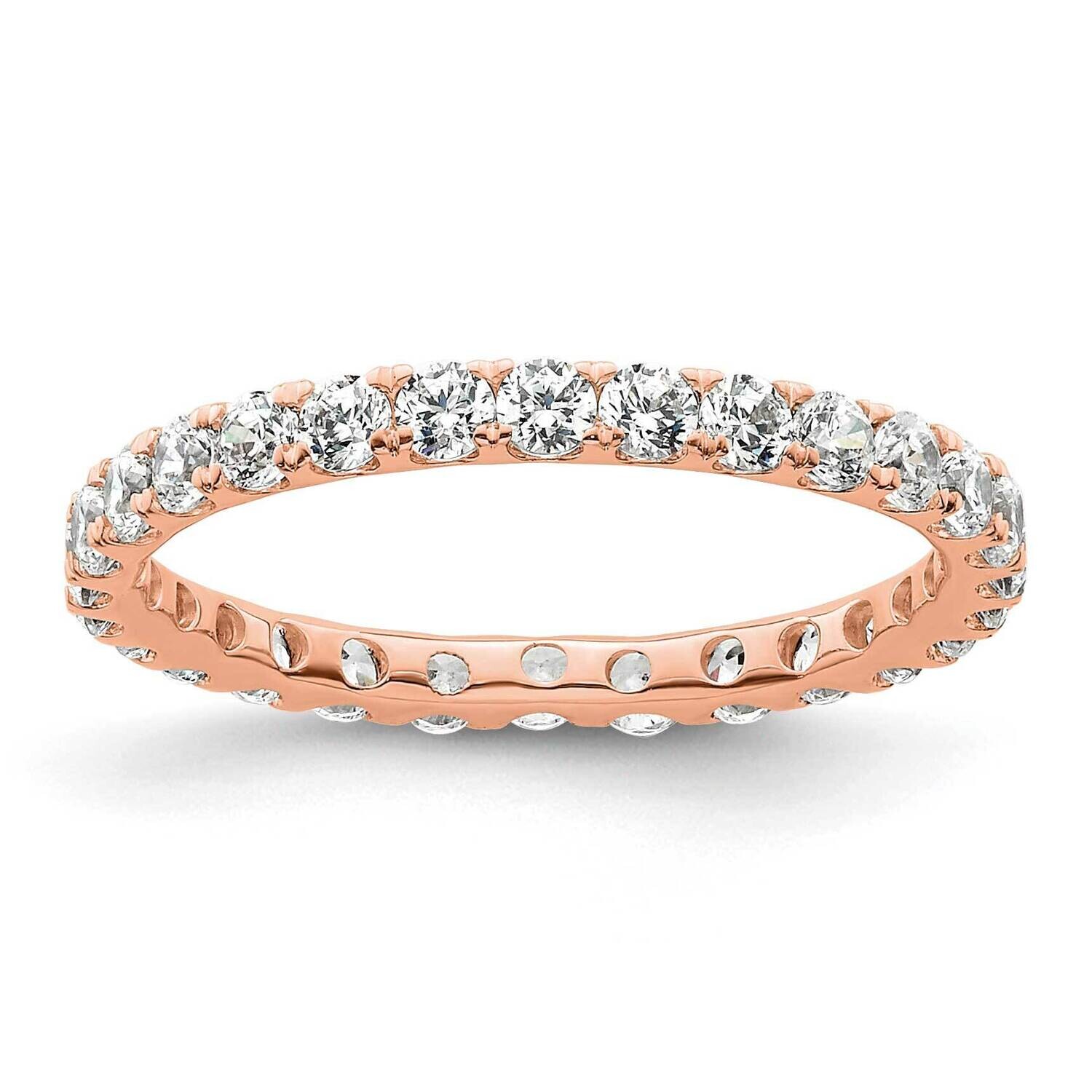 Polished U-Shared Prong 1 Carat Diamond Complete Eternity Band 14k Rose Gold ET0005-100-5R4, MPN: E…