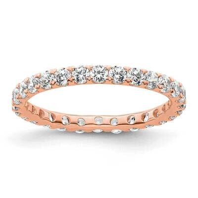 Polished U-Shared Prong 1 Carat Diamond Complete Eternity Band 14k Rose Gold ET0005-100-5R4, MPN: E…