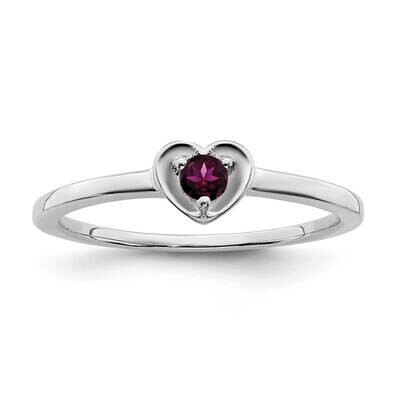 Rhodolite Garnet Heart Ring 10k White Gold RM7397-RG-1W, MPN: RM7397-RG-1W, 191101662959