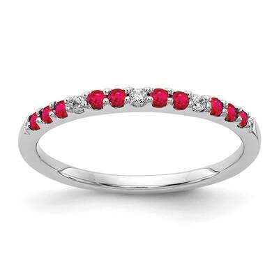 Diamond Ruby Band 10k White Gold RM5737-RU-005-1WA, MPN: RM5737-RU-005-1WA, 886774535203