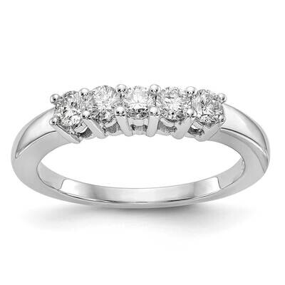5-Stone Diamond Wedding Band Ring Mounting 14k White Gold RM3039B-050-CWAA, MPN: RM3039B-050-CWAA,