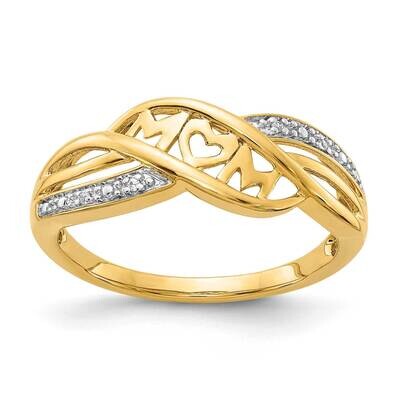 Rhodium Diamond Mom Ring 10k Gold RM5714-001-1YA, MPN: RM5714-001-1YA,