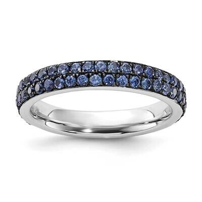 Stackable Expressions Polished Created Sapphire Ring Sterling Silver QSK664, MPN: QSK664, 886774077…