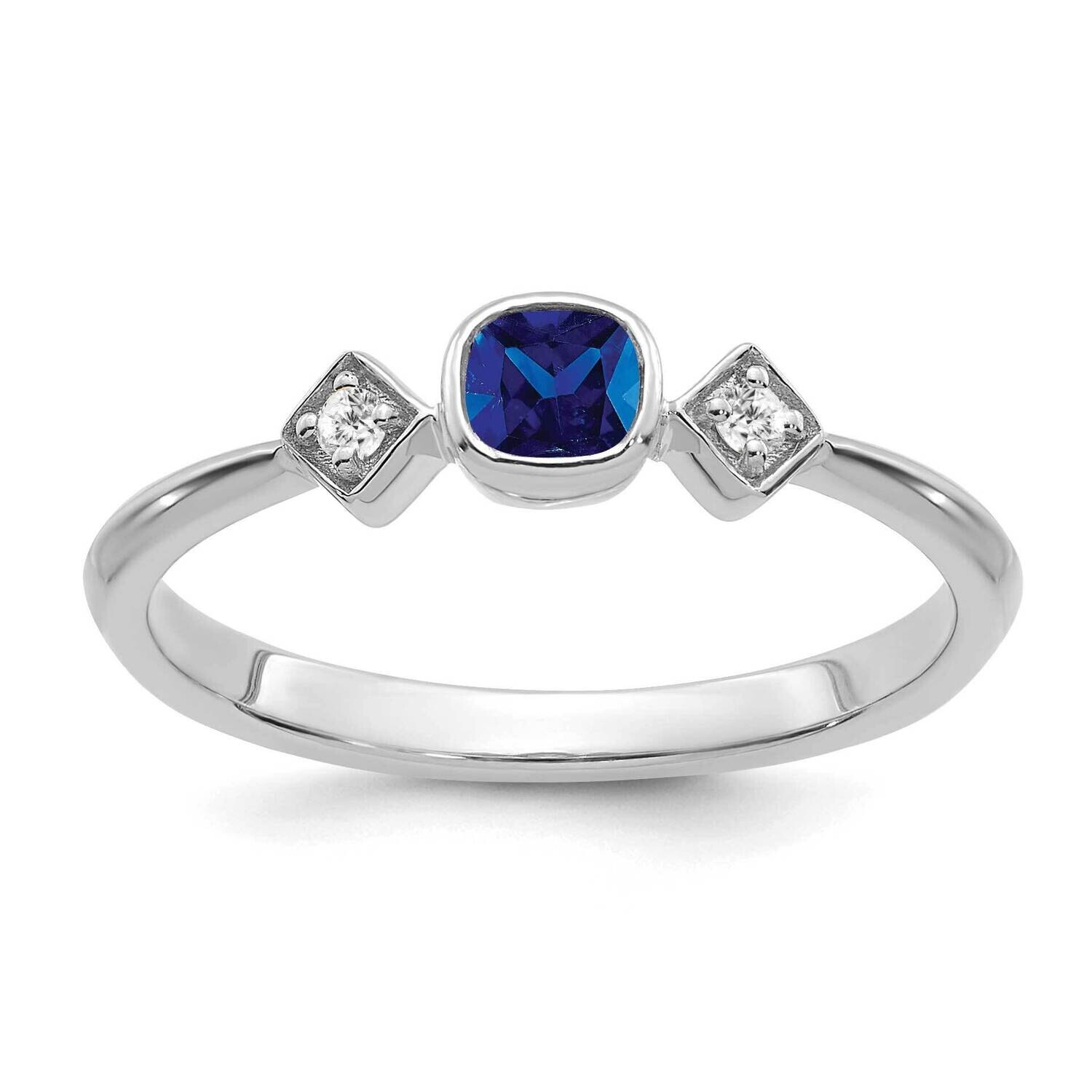 Sapphire Diamond Ring 14k White Gold RM7233-SA-004-WA, MPN: RM7233-SA-004-WA, 191101825101