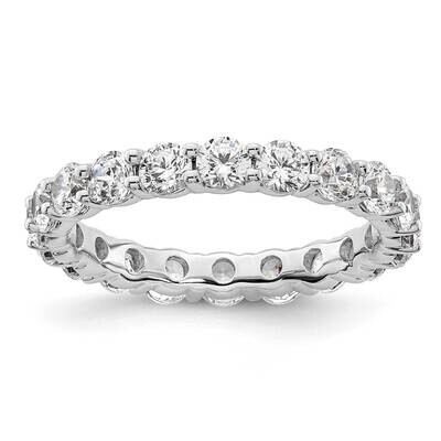 Polished Shared Prong 2 Carat Diamond Complete Eternity Band 14k White Gold ET0001-200-6W4, MPN: ET…