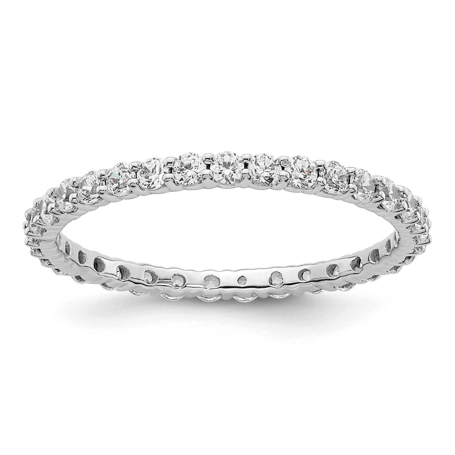 Polished Shared Prong 1 Carat Diamond Complete Eternity Band 14k White Gold ET0001-100-9W4, MPN: ET…