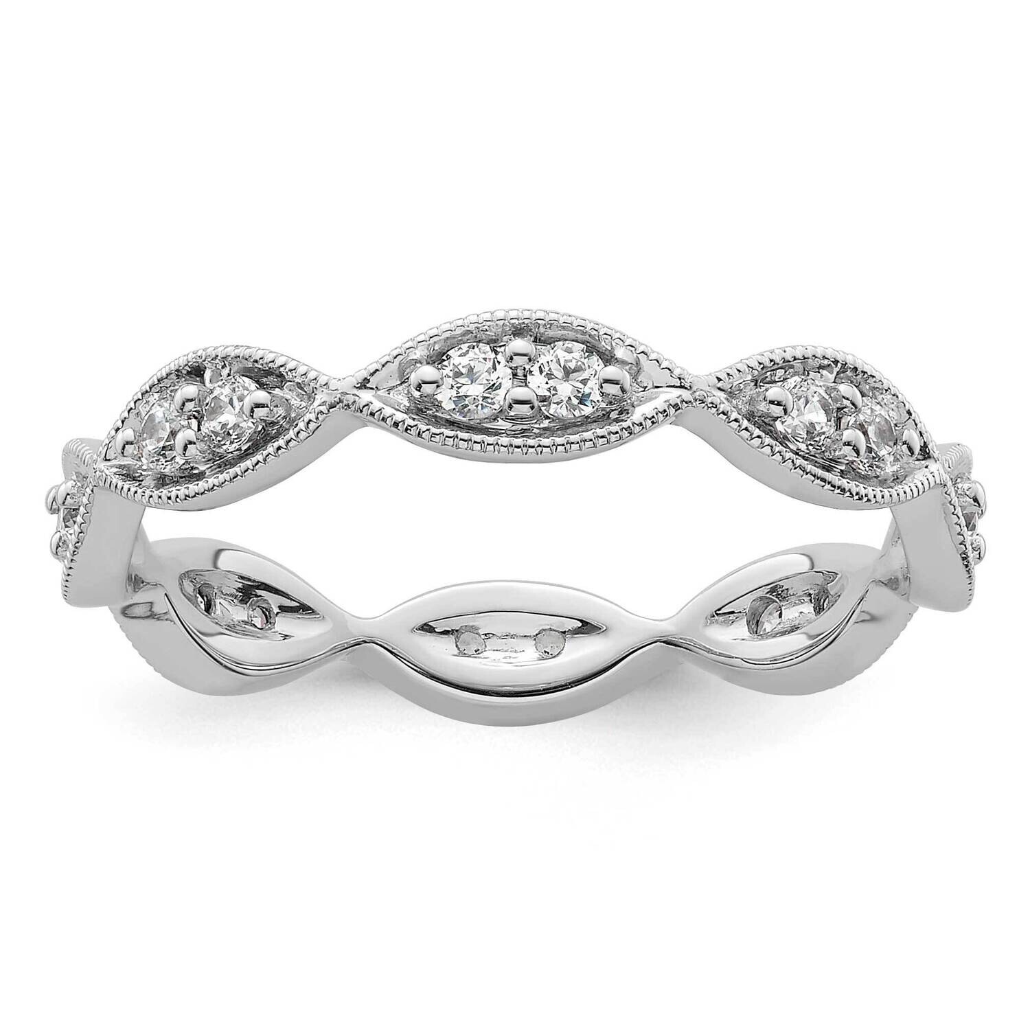 Polished Vintage Pave 1/2 Carat Diamond Complete Eternity Band 14k White Gold ET0013-050-9W4, MPN: …