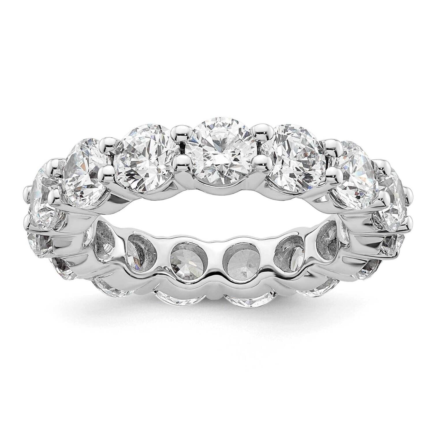 Polished Shared Prong 4 Carat Diamond Complete Eternity Band 14k White Gold ET0001-400-5W4, MPN: ET…