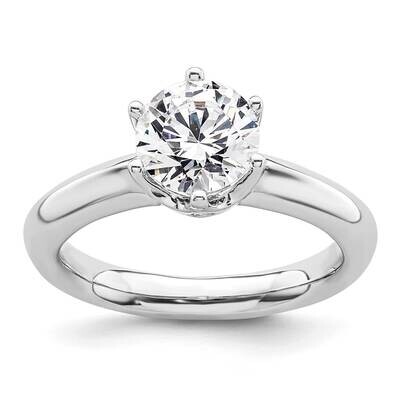 1.5 Carat 7.50 mm 6-Prong Round Solitaire Engagement Ring Mounting 14k White Gold RM1935E-150-CWAA,…