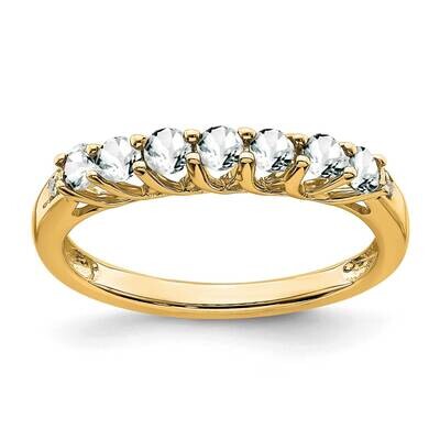 Topaz Diamond 7-Stone Ring 10k White Gold RM7411-WT-001-1YA, MPN: RM7411-WT-001-1YA, 191101662201
