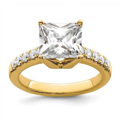 True Origin 3/8 Carat Diamond Vs/Si D E F Semi Mount Princess Engagement Ring 14k Gold RM2636E-200-…