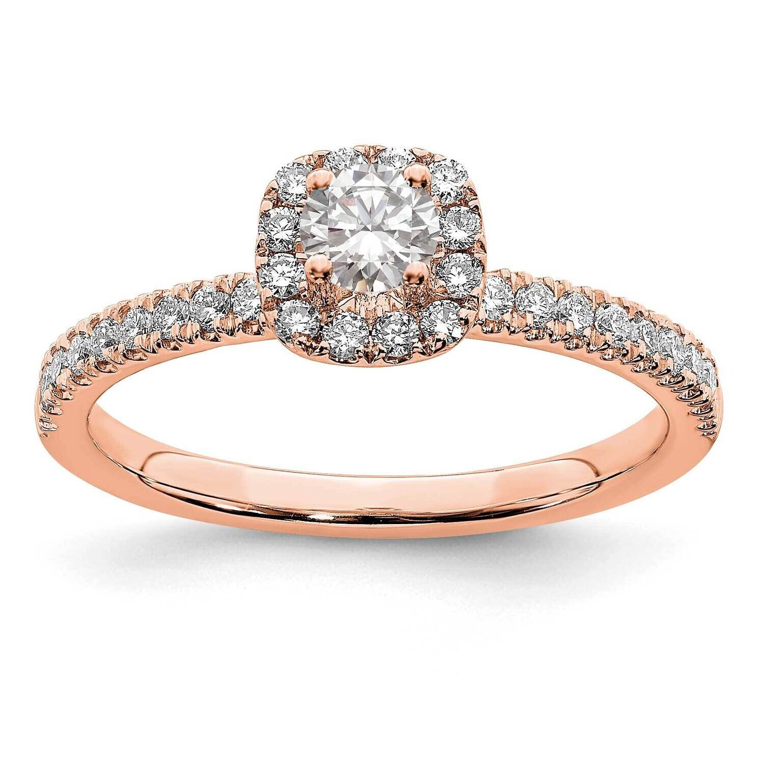 Eternal Promise Diamond Halo Complete Ring 14k Rose Gold RM6633E-018-RAA, MPN: RM6633E-018-RAA, 883…
