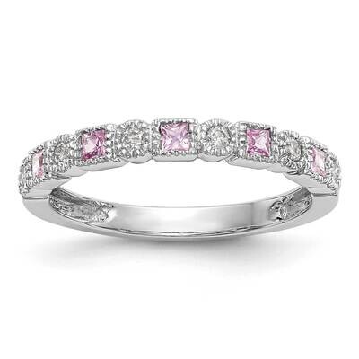 Diamond Pink Sapphire Band 10k White Gold RM3450B-PSAP-010-1WAA, MPN: RM3450B-PSAP-010-1WAA,
