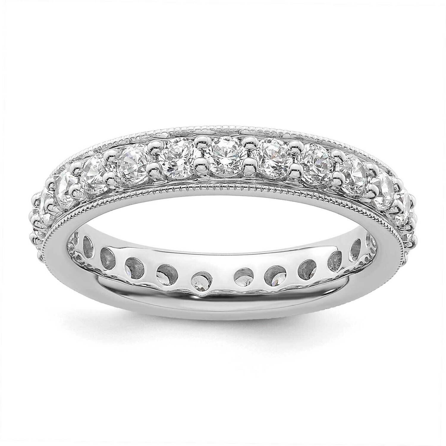 Polished Vintage 1 Carat Diamond Complete Eternity Band 14k White Gold ET0002-100-4W4, MPN: ET0002-…