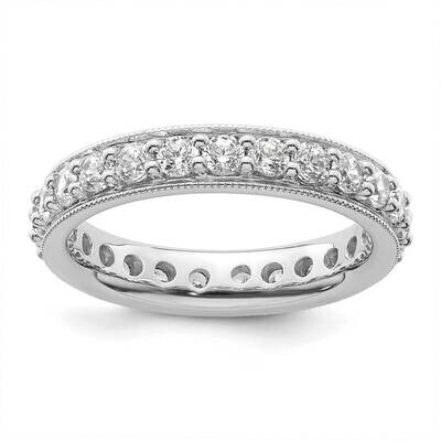 Polished Vintage 1 Carat Diamond Complete Eternity Band 14k White Gold ET0002-100-4W4, MPN: ET0002-…