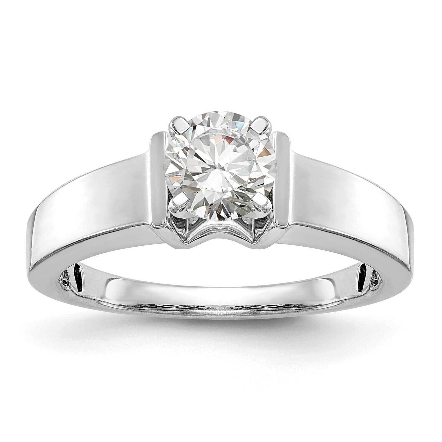 Peg Set 5.00mm Wide Solitaire Engagement Ring Mounting 14k White Gold RM1970E-5.0WIDE-CWAA, MPN: RM…