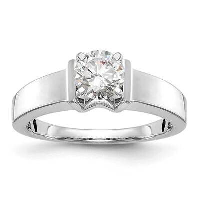 Peg Set 5.00mm Wide Solitaire Engagement Ring Mounting 14k White Gold RM1970E-5.0WIDE-CWAA, MPN: RM…