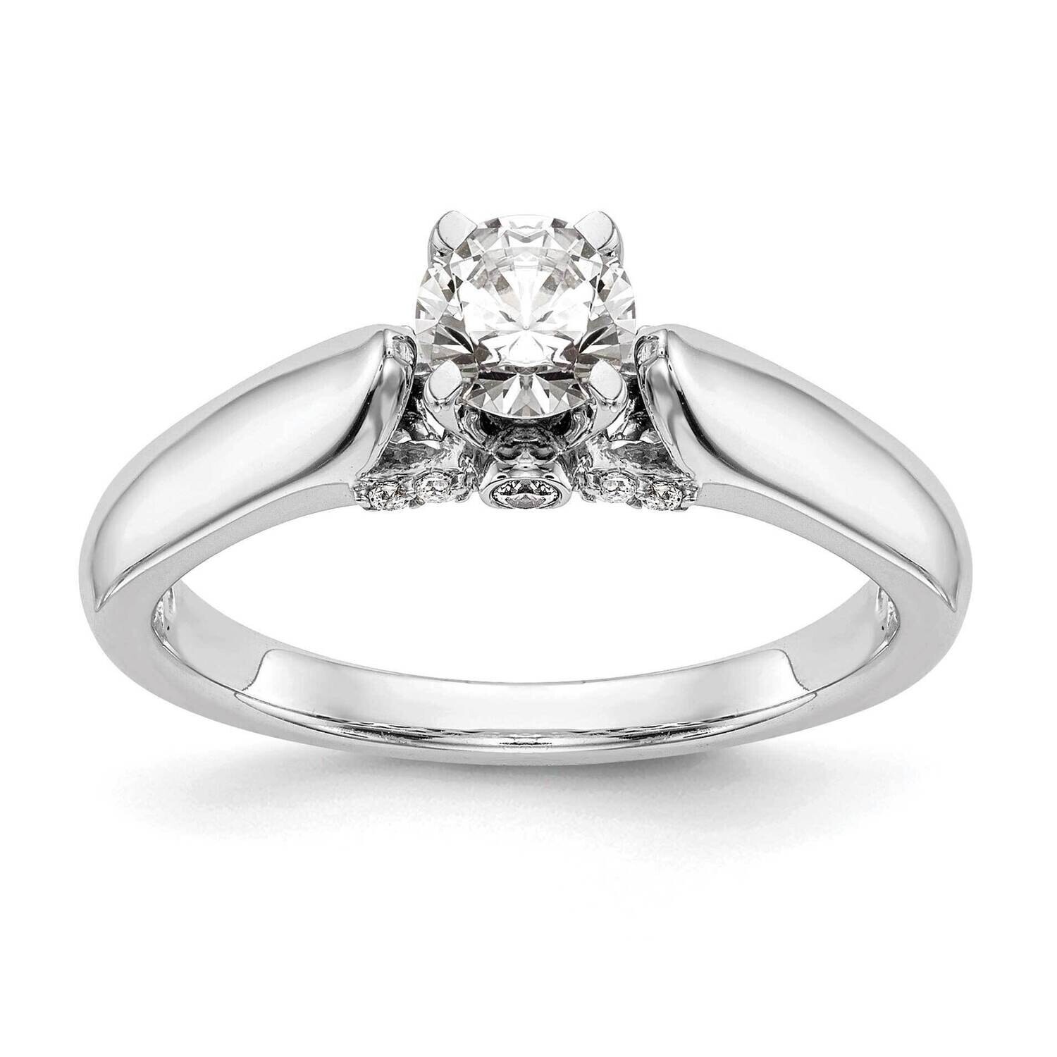 Peg Set Engagement Ring Mounting 14k White Gold RM2006E-007-CWAA