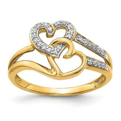 Diamond Hearts Ring 10k Gold RM5721-010-1YA, MPN: RM5721-010-1YA,