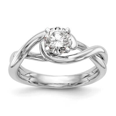 Peg Set Twist Solitaire Engagement Ring Mounting 14k White Gold RM1999E-CWAA, MPN: RM1999E-CWAA,