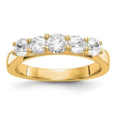 5-Stone Shared Prong Holds 1-4.2 2-3.8 2-3.5mm Round Diamond Band Ring Mounting 14k Gold RM3184B-10…