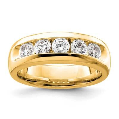 5-Stone Holds 5-3.7mm Round Open Channel Band Ring Mounting 14k Gold RM3282B-100-YAA, MPN: RM3282B-…