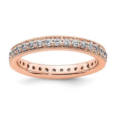 Polished Vintage 1/2 Carat Diamond Complete Eternity Band 14k Rose Gold ET0002-050-4R4, MPN: ET0002…