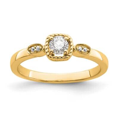 First Promise Diamond Petite Rope Edge Complete Eng Ring 14k Gold RM7787E-025-YAA, MPN: RM7787E-025…
