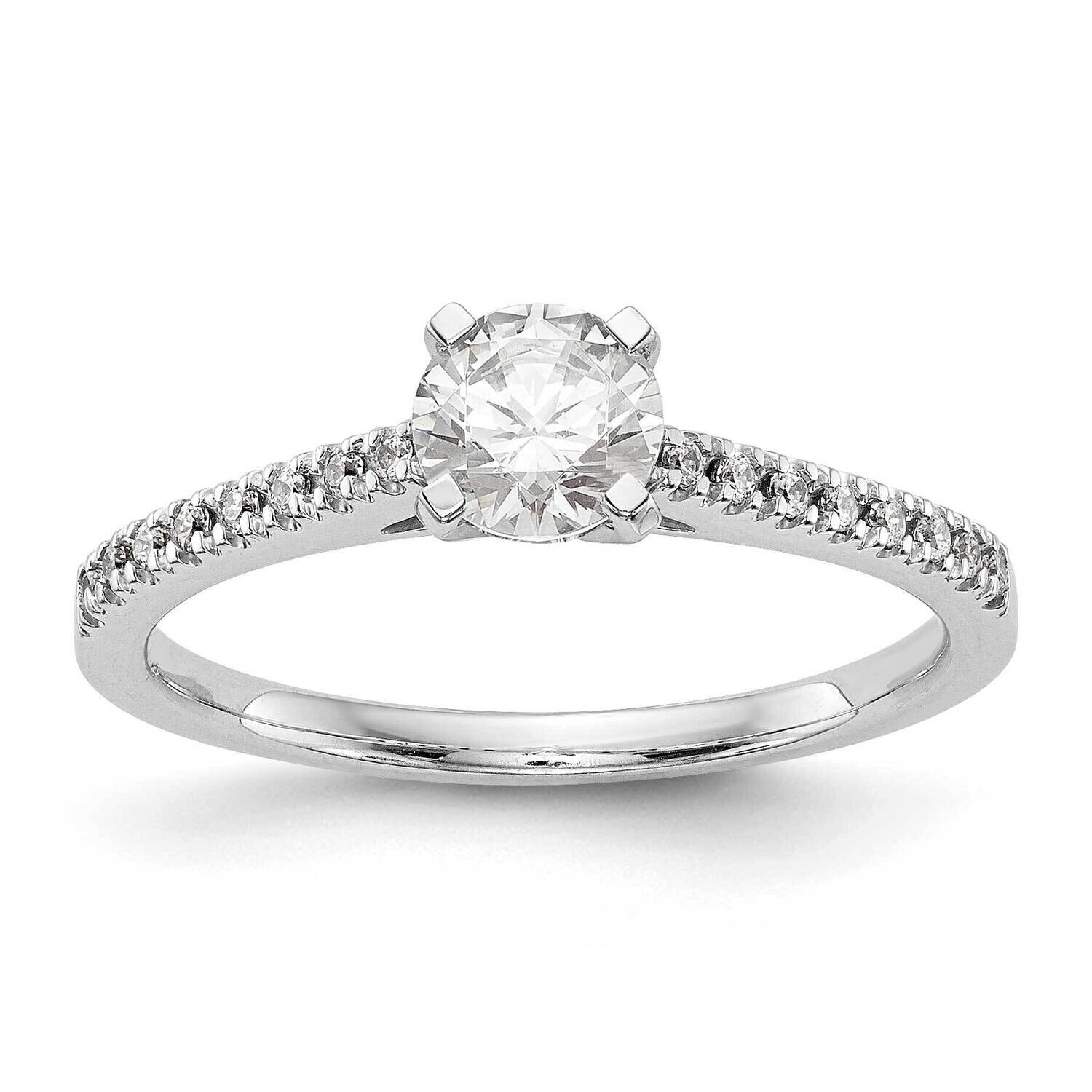 Diamond Peg Set Semi-Mount Engagement Ring 14k White Gold RM2764E-010-WAA, MPN: RM2764E-010-WAA,