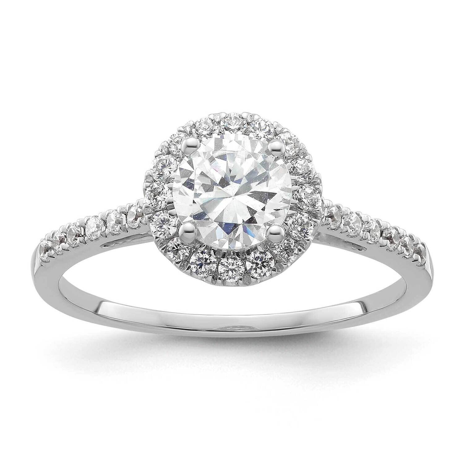 Diamond Si1/Si2 G H I Halo Semi-Mount Eng Ring 14k White Gold RM2042E-075-WAA, MPN: RM2042E-075-WAA…