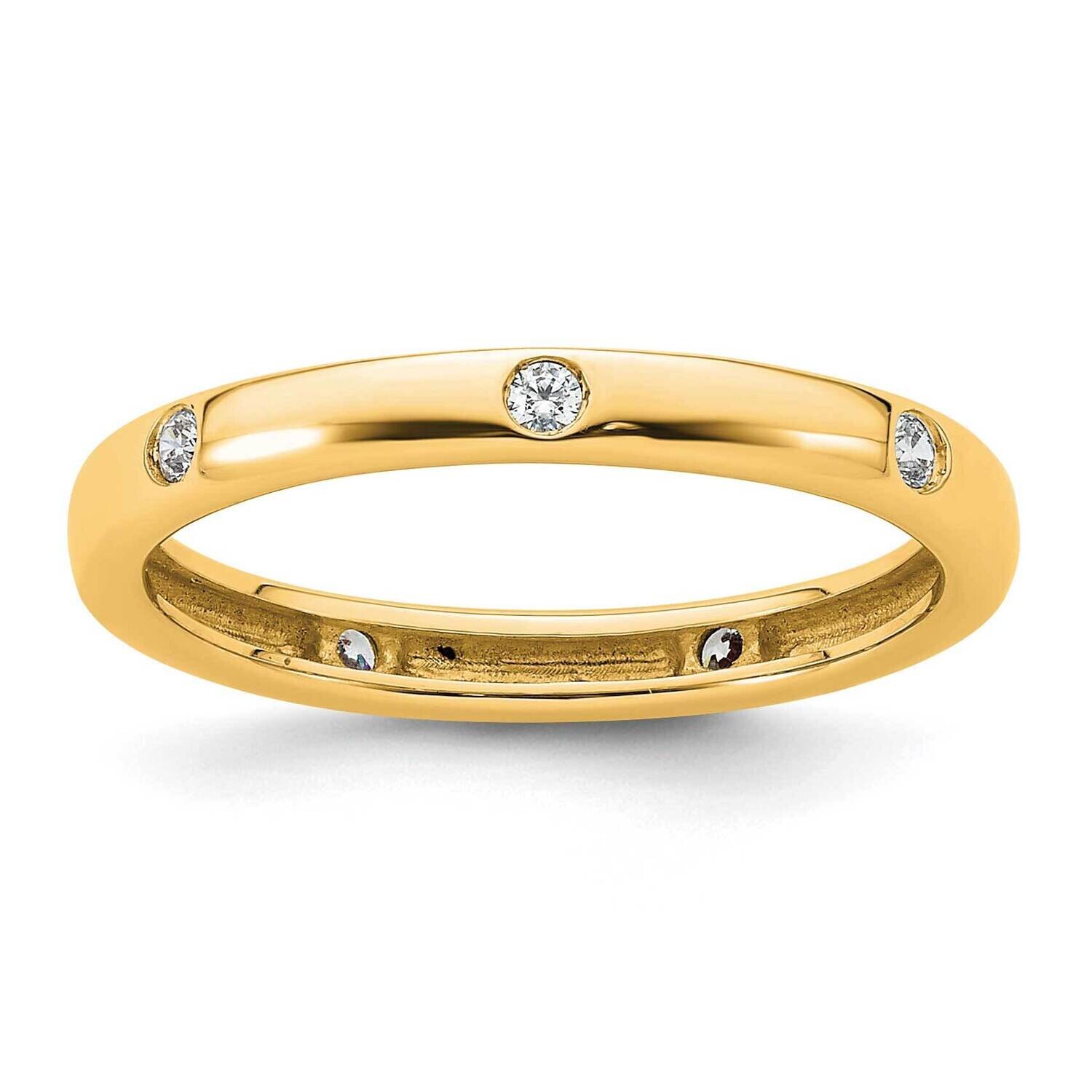 Bezel-Set 1/10 Carat Diamond Complete Eternity Band 14k Polished Gold ET0008-010-6Y4, MPN: ET0008-0…