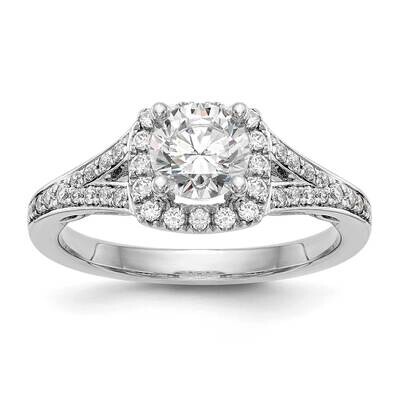 Diamond Semi-Mount Halo Engagement Ring 14k White Gold RM2227E-100-WAA, MPN: RM2227E-100-WAA,