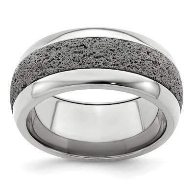 Edward Mirell 10mm Gr Ti Beveled Gray Crete Insert Band EMR312 by Edward Mirell, MPN: EMR312, 61466…