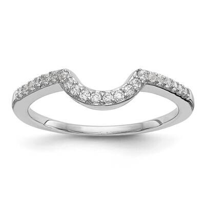 1/6 Carat Contoured Wedding Band Ring Mounting 14k White Gold RM2069B-018-CWAA, MPN: RM2069B-018-CW…