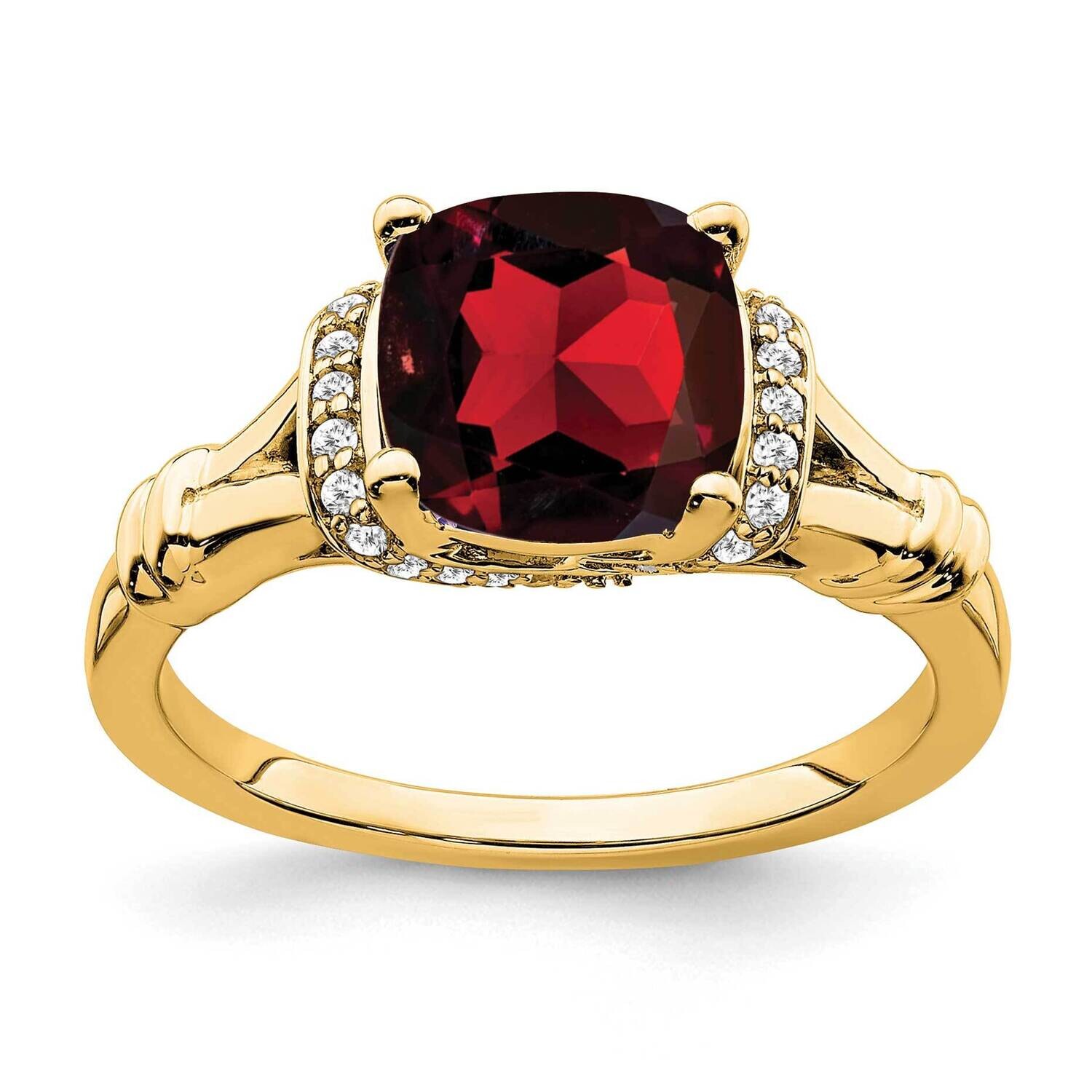 Garnet Diamond Ring 14k Gold RM7158-GA-013-YA, MPN: RM7158-GA-013-YA, 191101819490