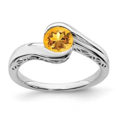 Citrine Bypass Ring 14k White Gold RM7164-CI-W, MPN: RM7164-CI-W, 191101821141