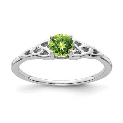 Peridot Celtic Knot Ring 14k White Gold RM7396-PE-W, MPN: RM7396-PE-W,