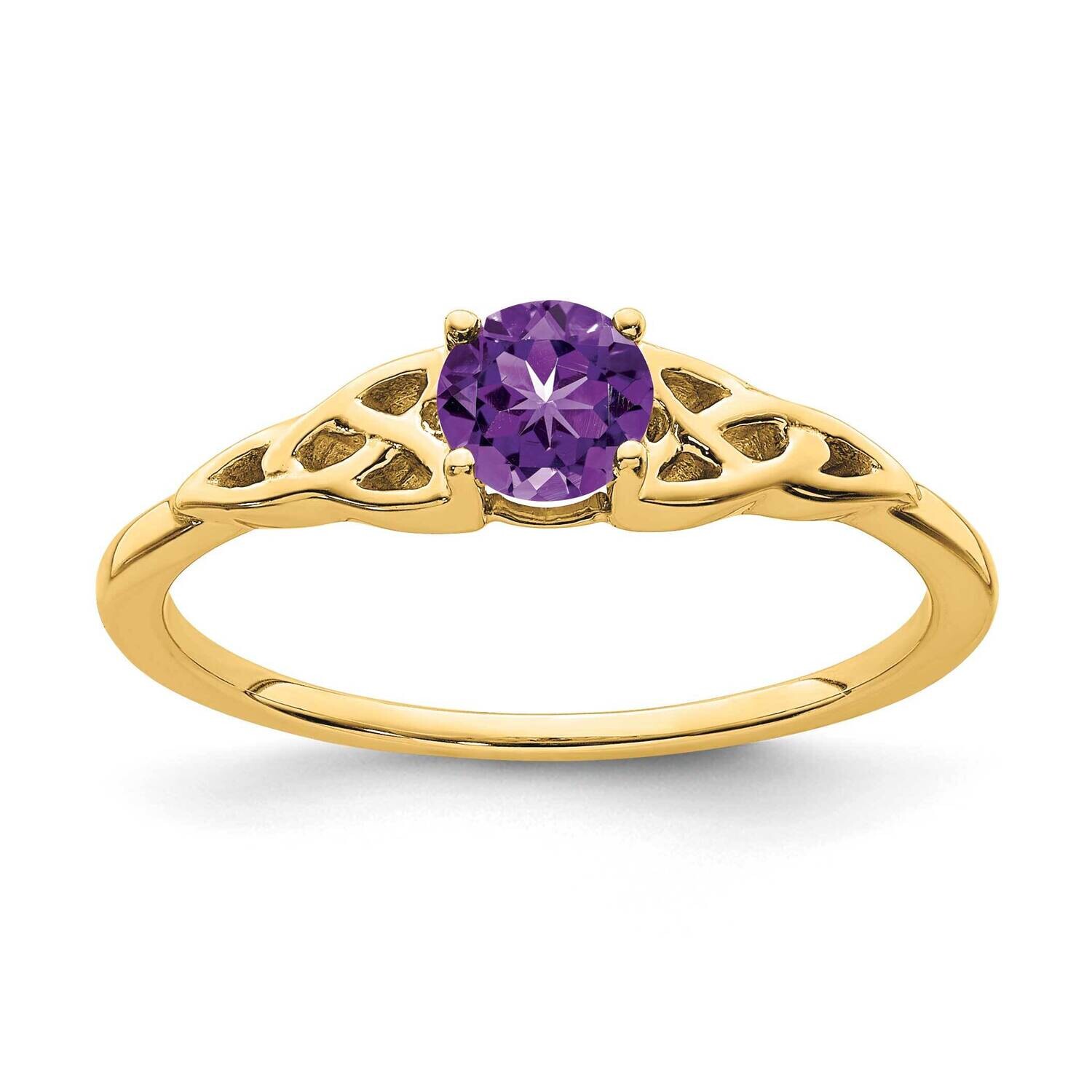 Amethyst Celtic Knot Ring 10k Gold RM7396-AM-1Y, MPN: RM7396-AM-1Y, 191101663611