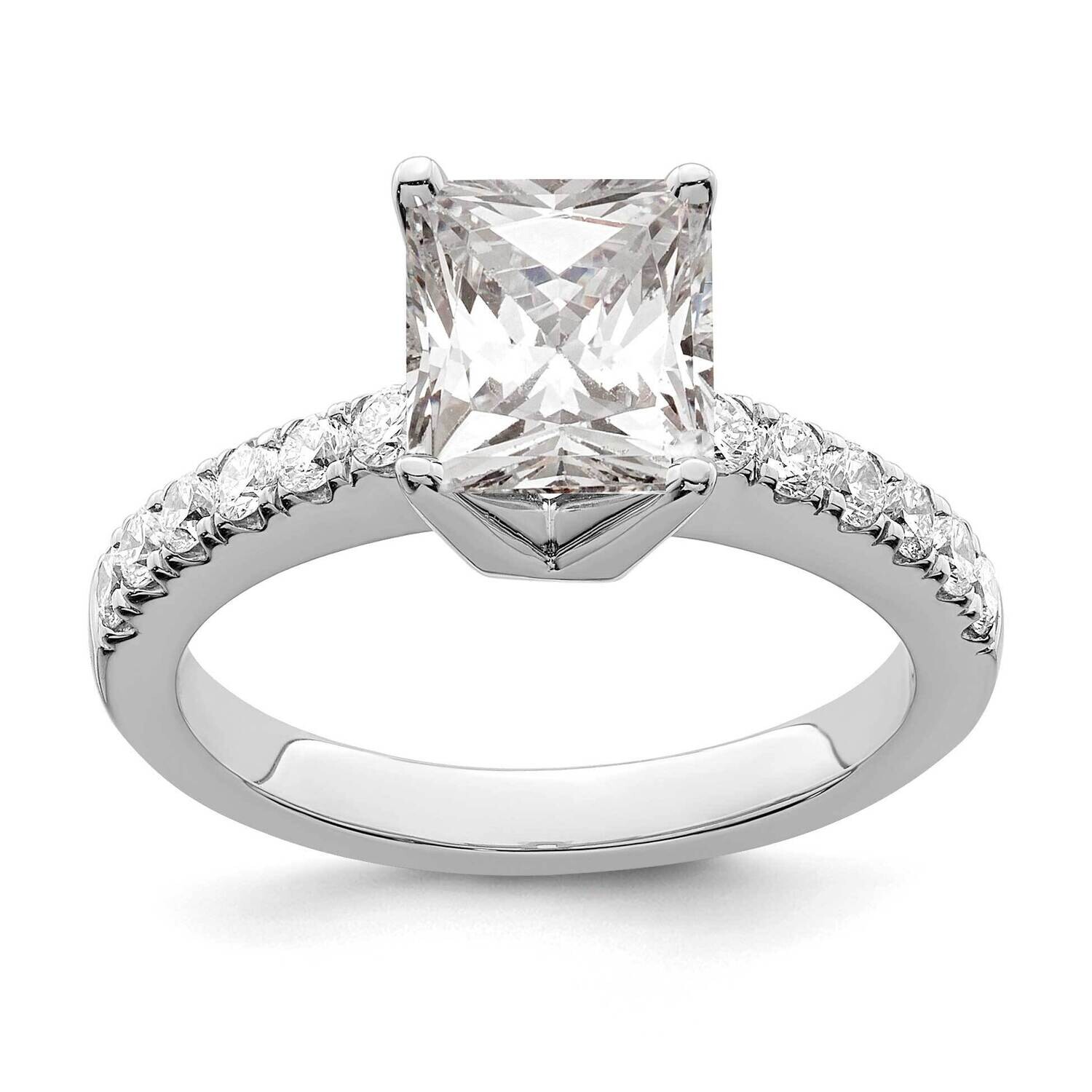 True Origin 3/8 Carat Diamond Vs/Si D E F Semi Mount Princess Engagement Ring 14k White Gold RM2636E-150-WAA