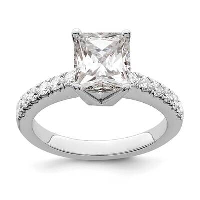 True Origin 3/8 Carat Diamond Vs/Si D E F Semi Mount Princess Engagement Ring 14k White Gold RM2636…