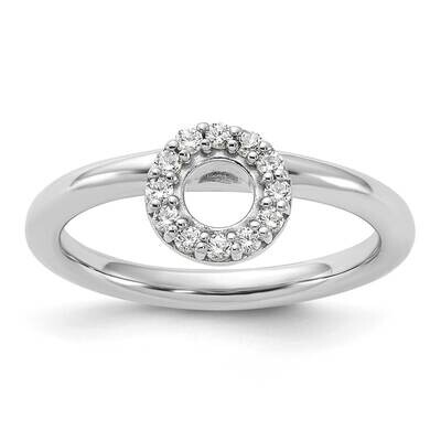 Stackable Expressions Rhodium-Plated CZ O Ring Sterling Silver QSK2183, MPN: QSK2183, 883957599786