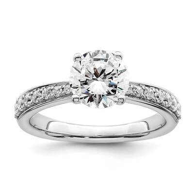 True Origin White Gold 1/3 Carat Diamond Vs/Si D E F Semi Mound Round Engagement Ring RM8588-150-WA…
