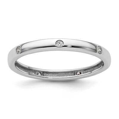 Polished Bezel-Set 1/10 Carat Diamond Complete Eternity Band 14k White Gold ET0008-010-9W4, MPN: ET…