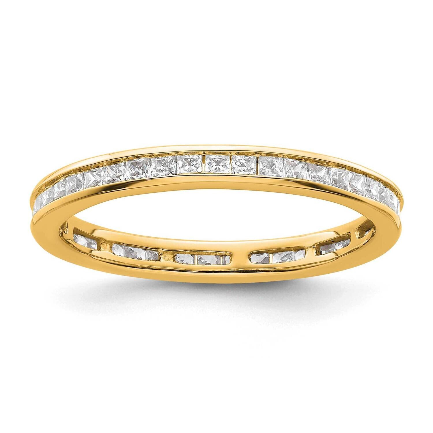 Channel-Set 1 Carat Princess Diamond Complete Eternity Band 14k Polished Gold ET0010-100-9Y4, MPN: …