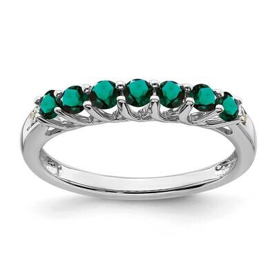 Created Alexandrite Diamond 7-Stone Ring 14k White Gold RM7411-CA-001-WA, MPN: RM7411-CA-001-WA,