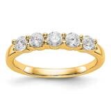 5-Stone Shared Prong Holds 5-3.2mm Round Diamond Band Ring Mounting 14k Gold RM3286B-064-YAA, MPN: …