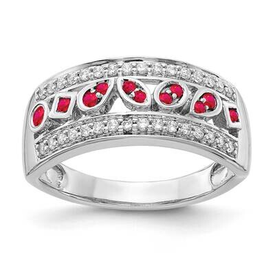 Diamond &amp; Ruby Fancy Ring 14k White Gold RM3853-RU-020-WA, MPN: RM3853-RU-020-WA, 883957309699