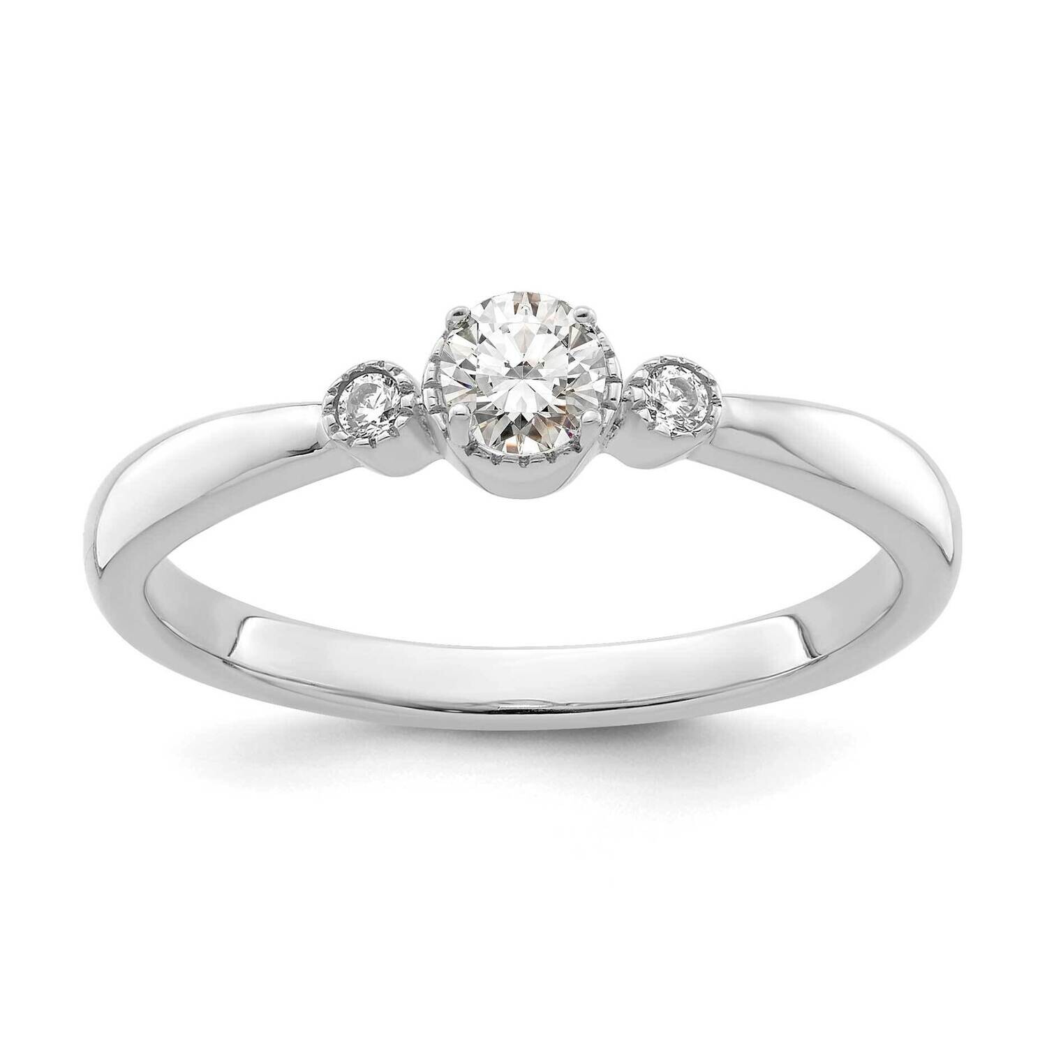 First Promise Diamond Beaded Edge Comp Ring 14k White Gold RM7784E-025-WAA, MPN: RM7784E-025-WAA, 8…