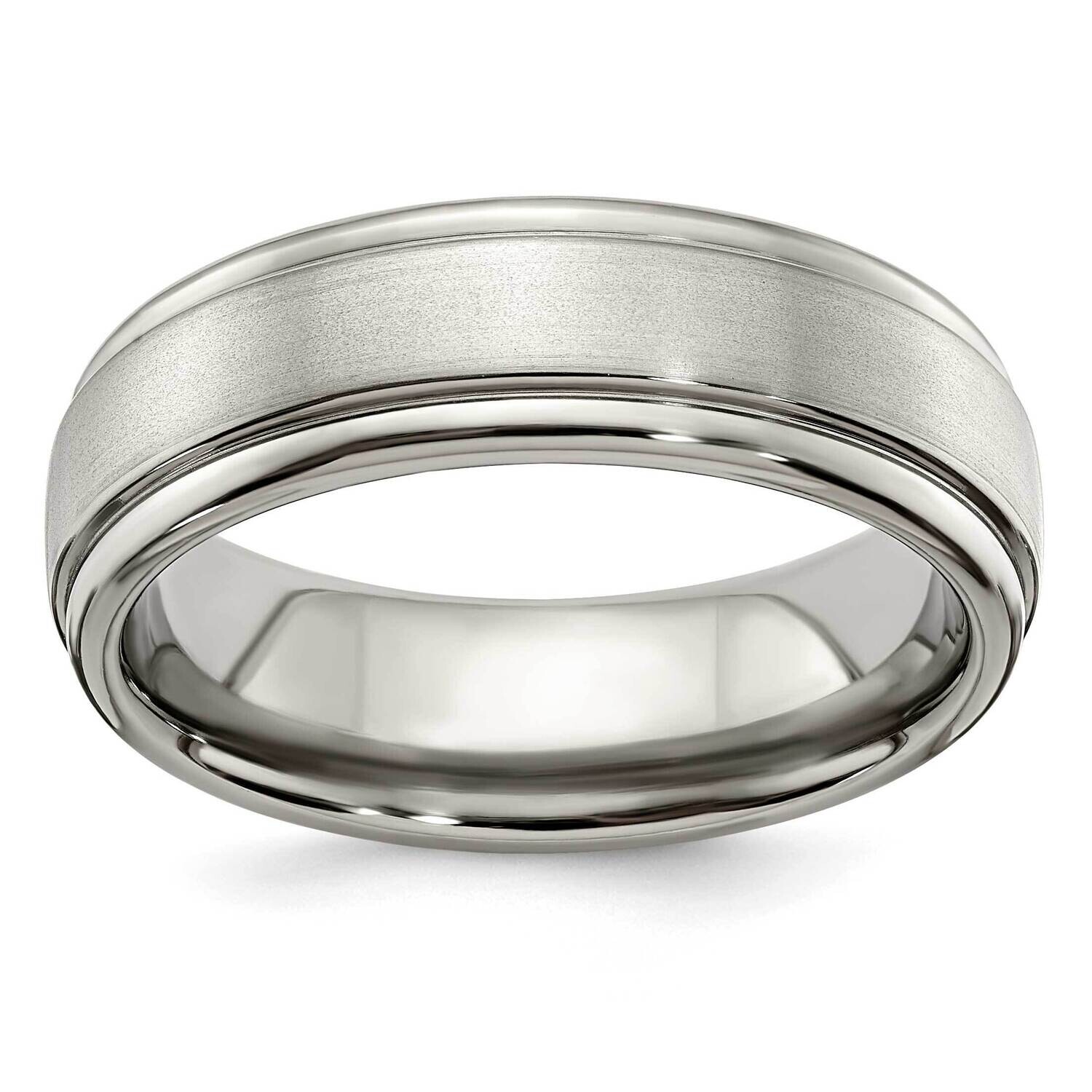 Edward Mirell Brushed/Polished Step Edge 7mm BSize 12.5 Titanium EMR148-7MM, MPN: EMR148-7MM,