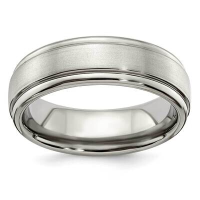 Edward Mirell Brushed/Polished Step Edge 7mm BSize 12.5 Titanium EMR148-7MM, MPN: EMR148-7MM,